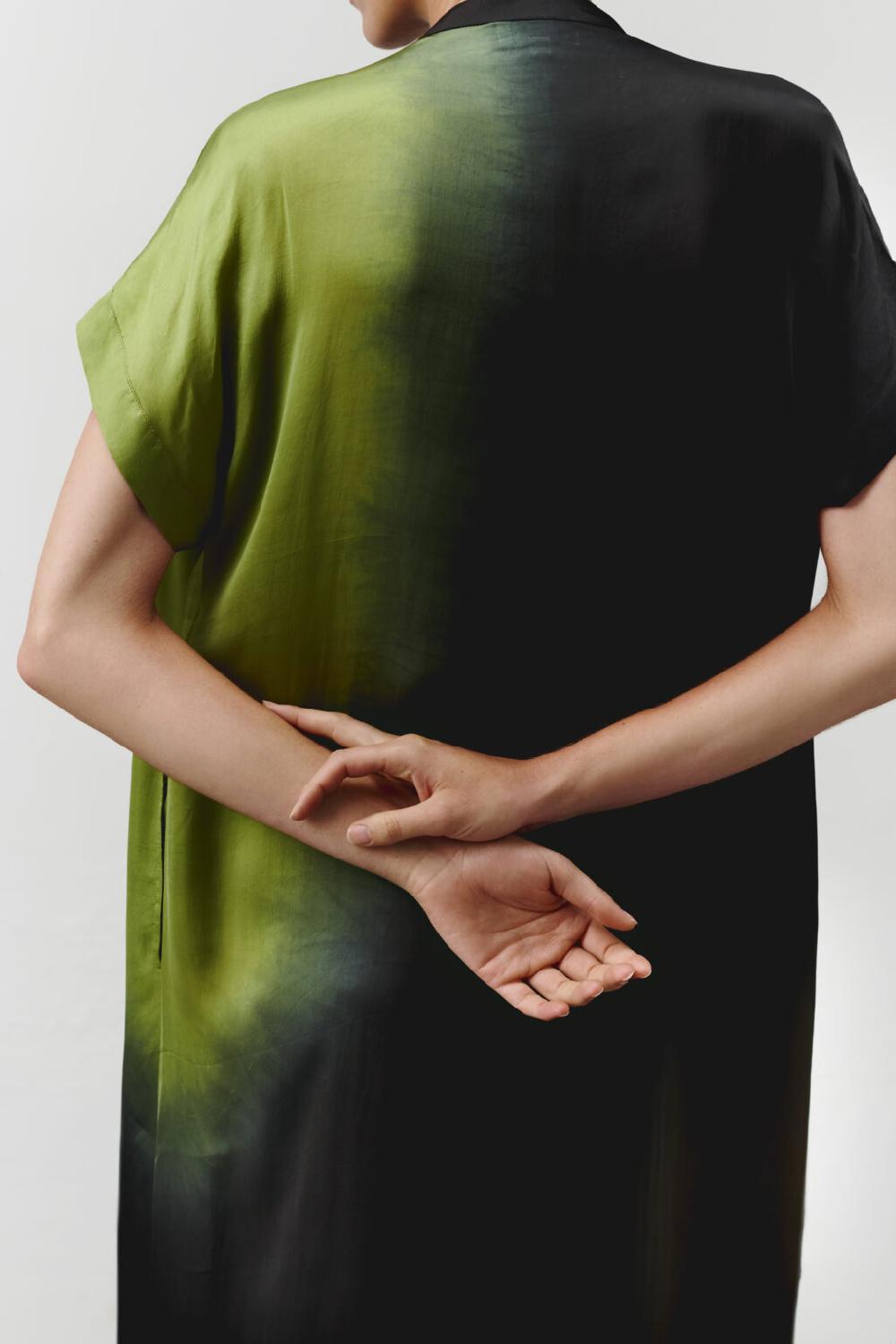 nous antwerp VALERY DRESS I Placement Ombre Blackish