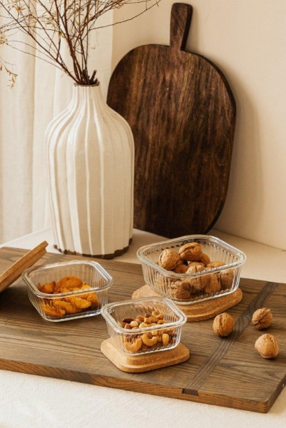 nuts innovations Aufbewahrungsbehälter quadratisch 3er Set