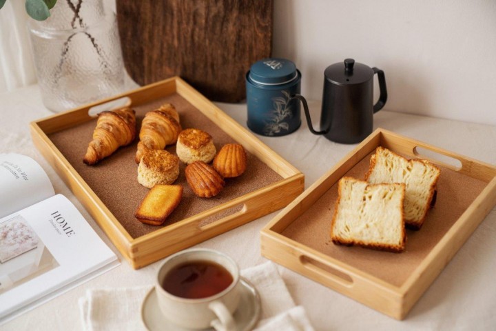 nuts innovations Bambus Tablett mit Kork inlay groß