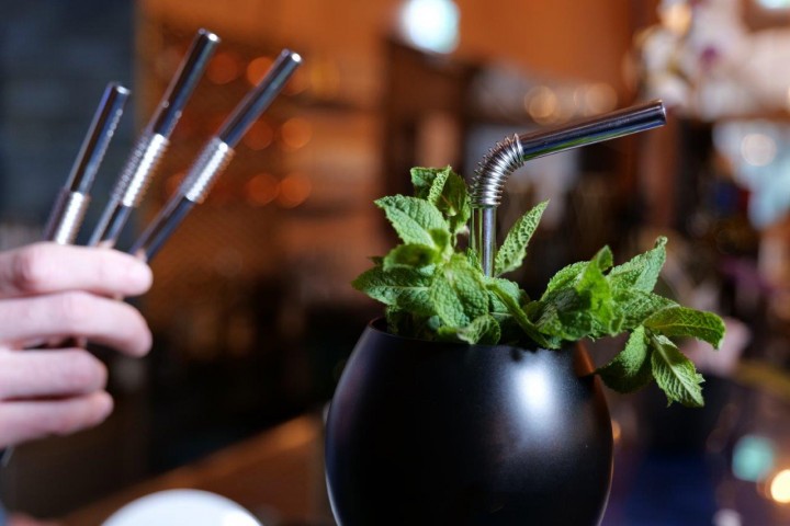 Nuts Innovations Knickbarer Edelstahltrinkhalm Silber 50 Stück In Baumwollbeutel