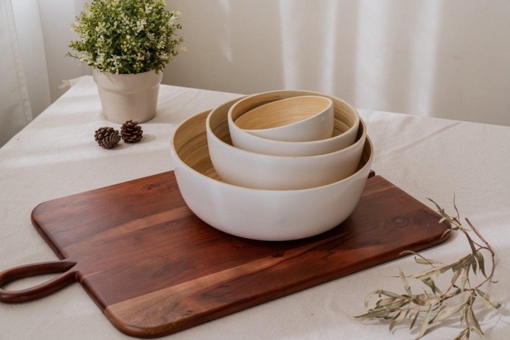 Nuts Innovations Bambus Bowl Weiss