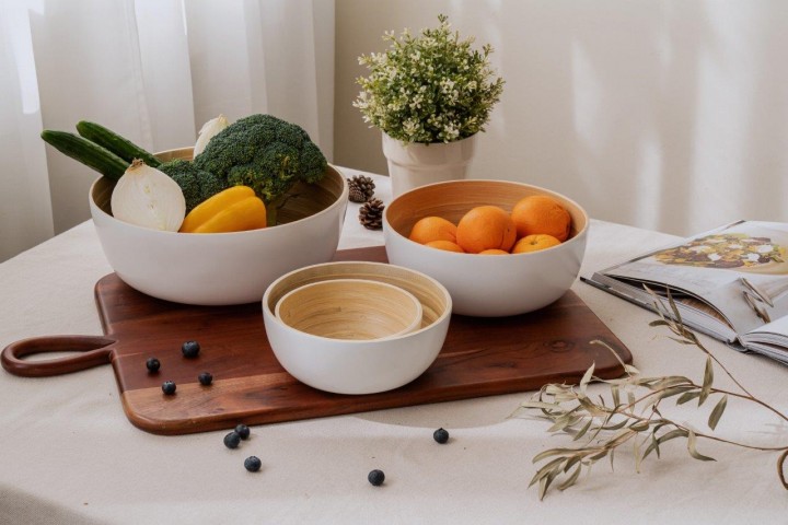 nuts innovations Bambus Bowl Weiss