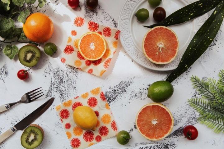 nuts innovations Bienenwachstücher "Zitrone" 2er Set