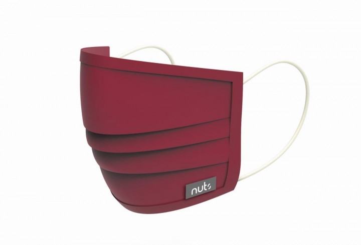 nuts innovations HEIQ VIROBLOCK Textilmaske Rot