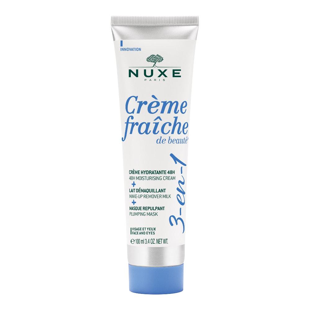 nuxe Crème fraîche de beauté® 3-en-1 Crème Hydratante 48h Lait Démaquillant Masque Repulpant