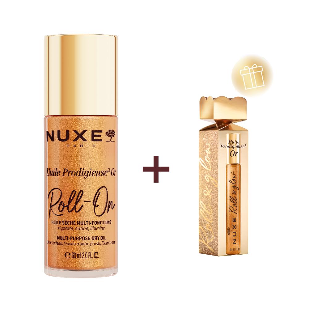 nuxe Huile Prodigieuse® Or Roll-On et sa version nomade Or