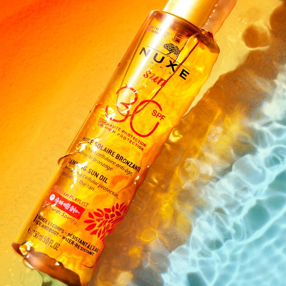 Nuxe Huile Solaire Bronzante Haute Protection SPF30 Visage Et Corps