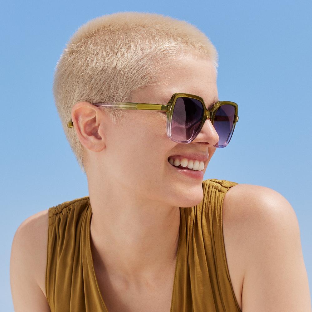 nuxe Lunettes de soleil Soyeuse - Dégradé Kaki Gris Violet