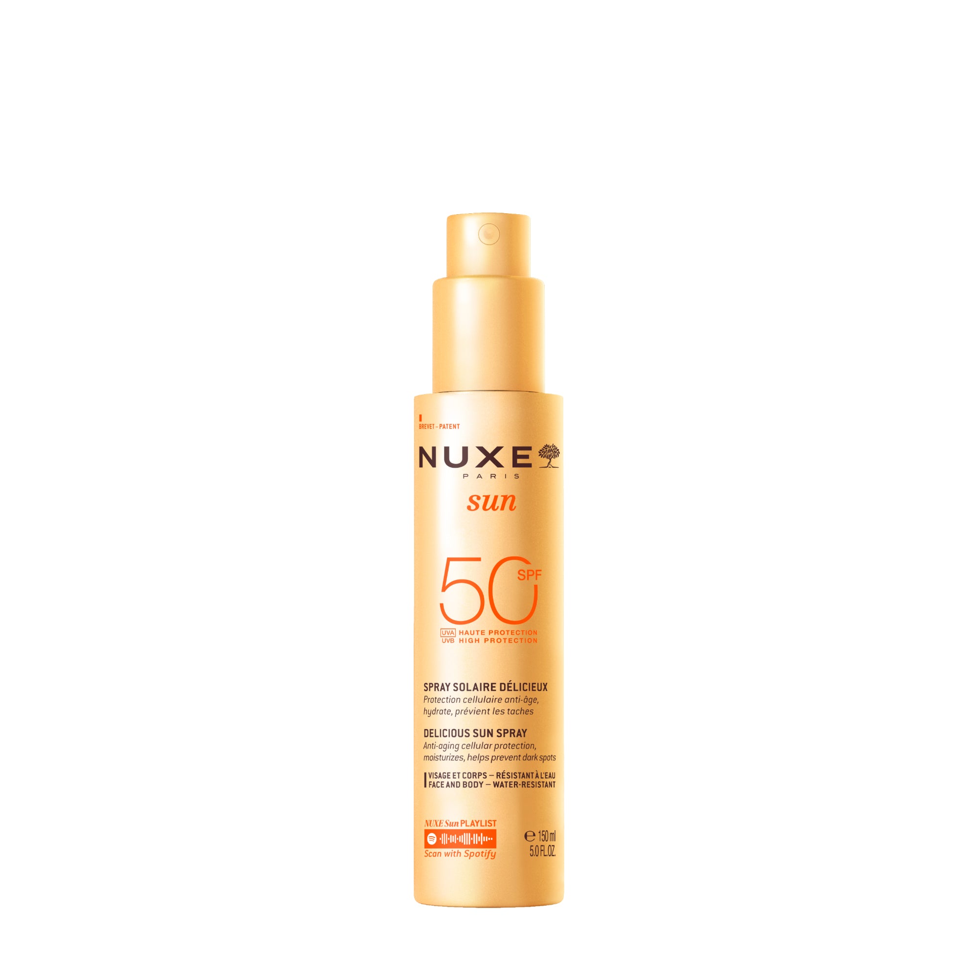 nuxe Spray Solaire Délicieux Haute Protection SPF50 visage et corps