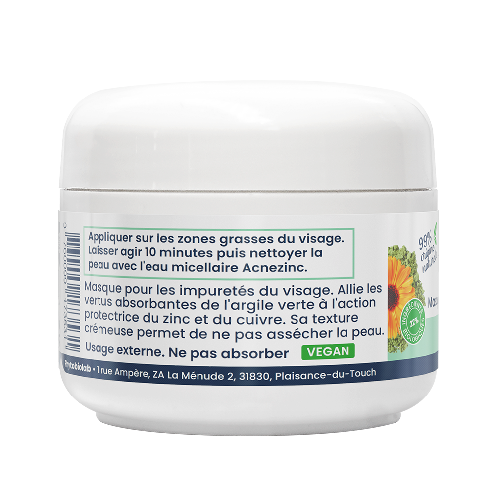 Oemine Masque Visage à L’Argile Verte ACNEZINC – Oemine