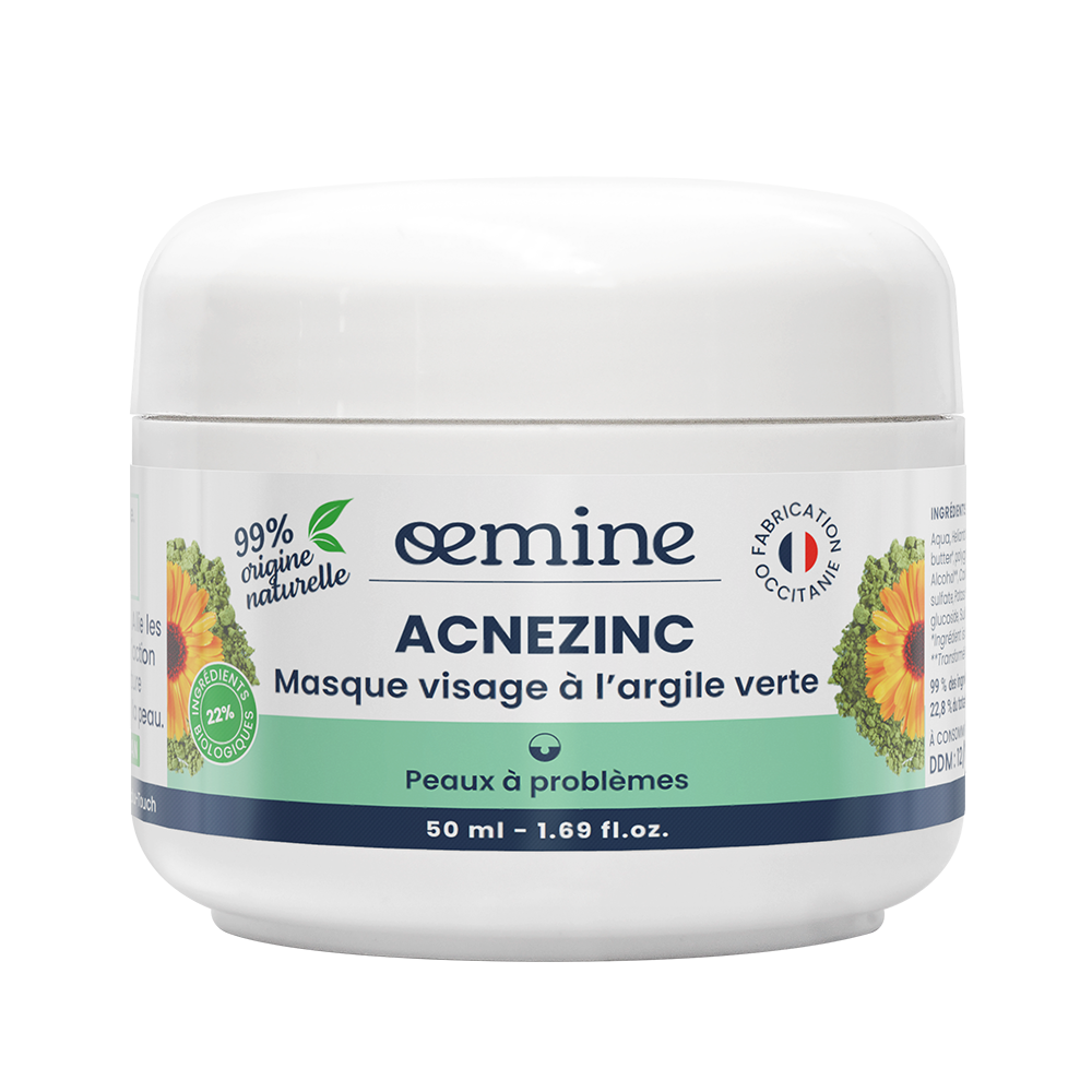 oemine Masque Visage à l’Argile Verte ACNEZINC – Oemine