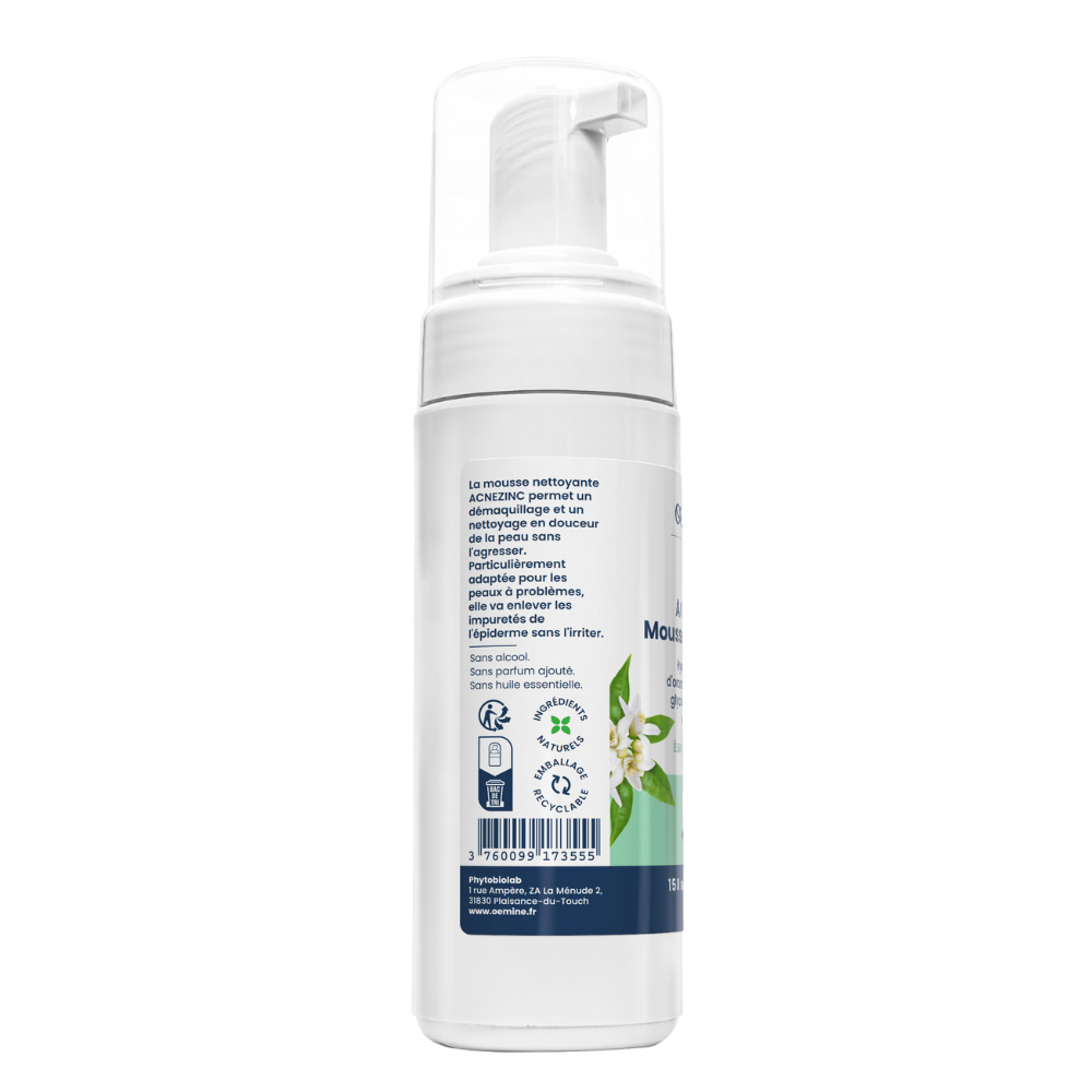 Oemine Mousse Nettoyante Visage Bio ACNEZINC – Oemine