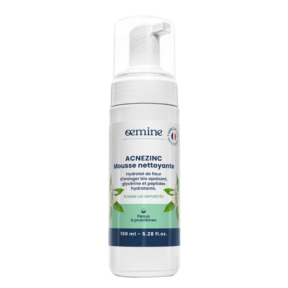 oemine Mousse Nettoyante Visage bio ACNEZINC – Oemine