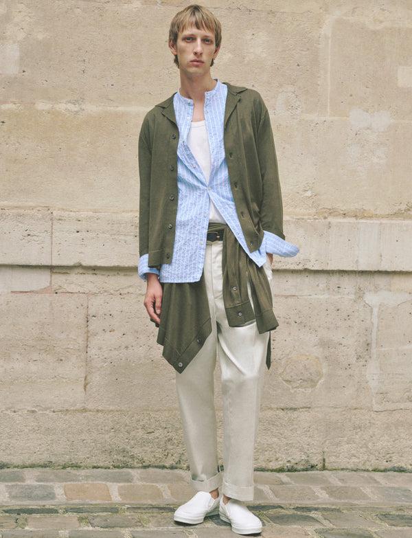 Officine Generale Cardigan Keaton LYOCEL COTON SOIE