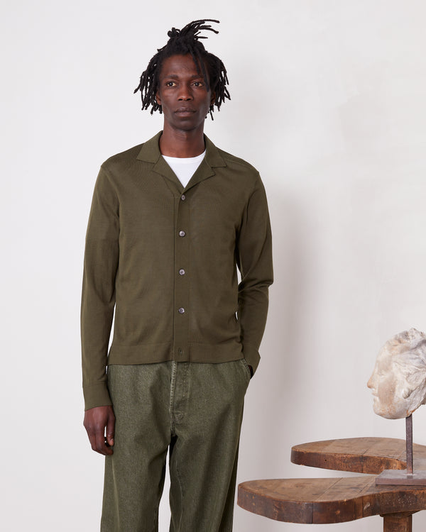 Officine Generale Cardigan Keaton LYOCEL COTON SOIE