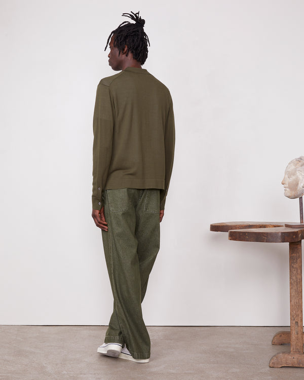 Officine Generale Cardigan Keaton LYOCEL COTON SOIE