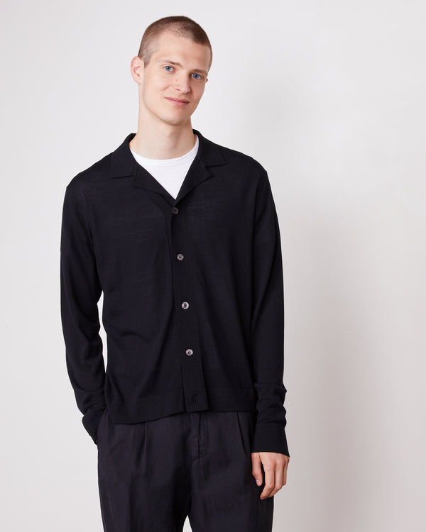 Officine Generale Cardigan Keaton LYOCEL COTON SOIE