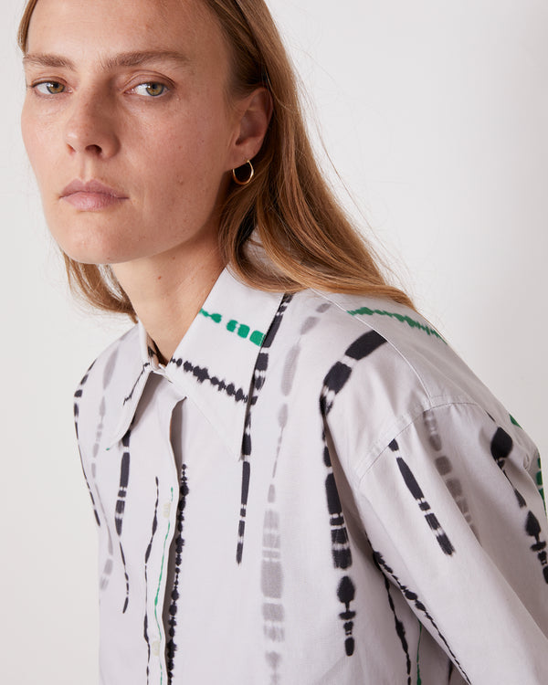 Officine Generale Chemise Augustine Coton STONE/BLK/JADE