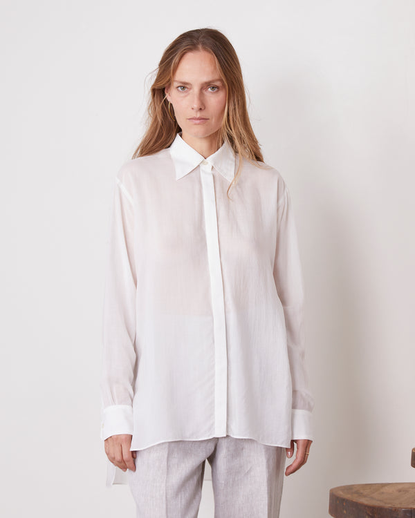 Officine Generale Chemise Augustine Voile Lyocell ECRU