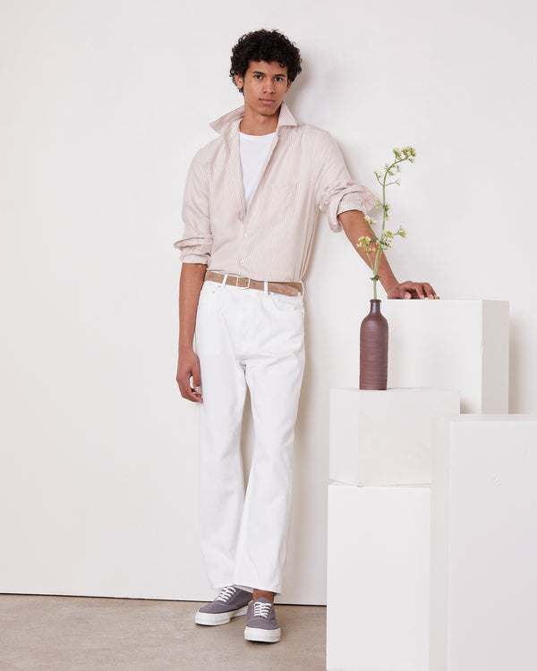 Officine Generale Chemise Benoit Rayures Oxford Lyocell