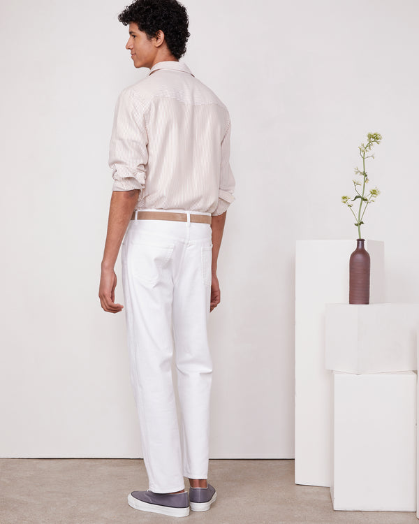 Officine Generale Chemise Benoit Rayures Oxford Lyocell