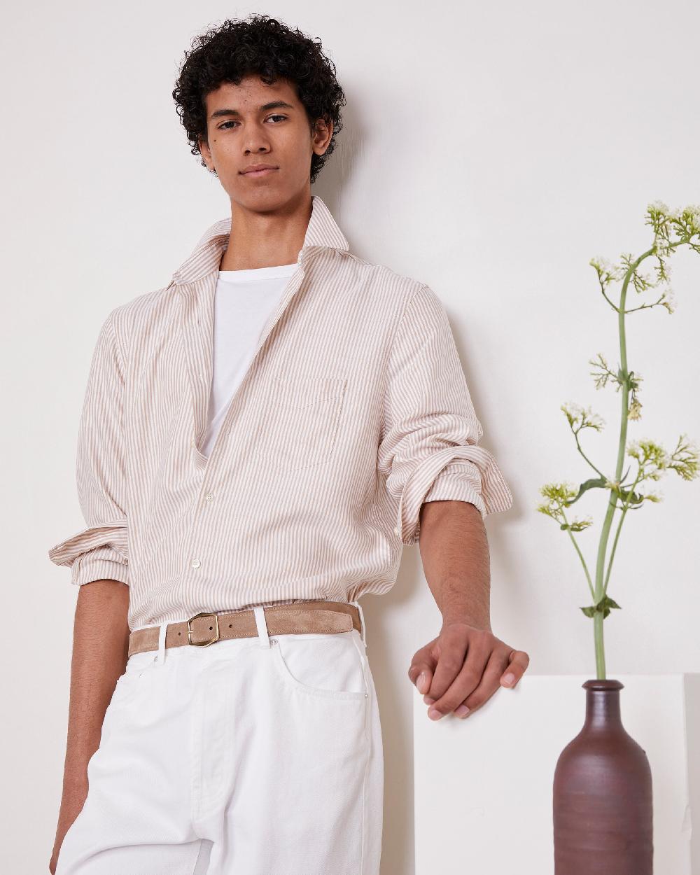 officine generale Chemise benoit Rayures Oxford Lyocell