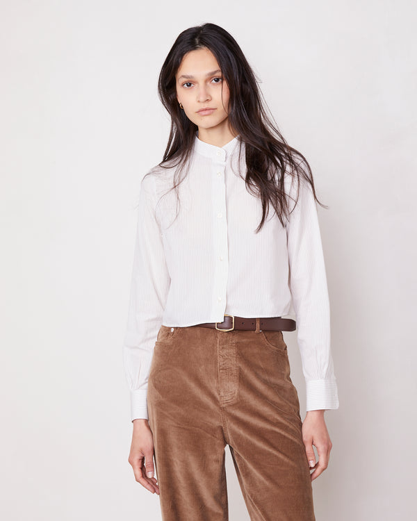 Officine Generale Chemise Cataleya Popeline De Coton WHITE/NAVYINK