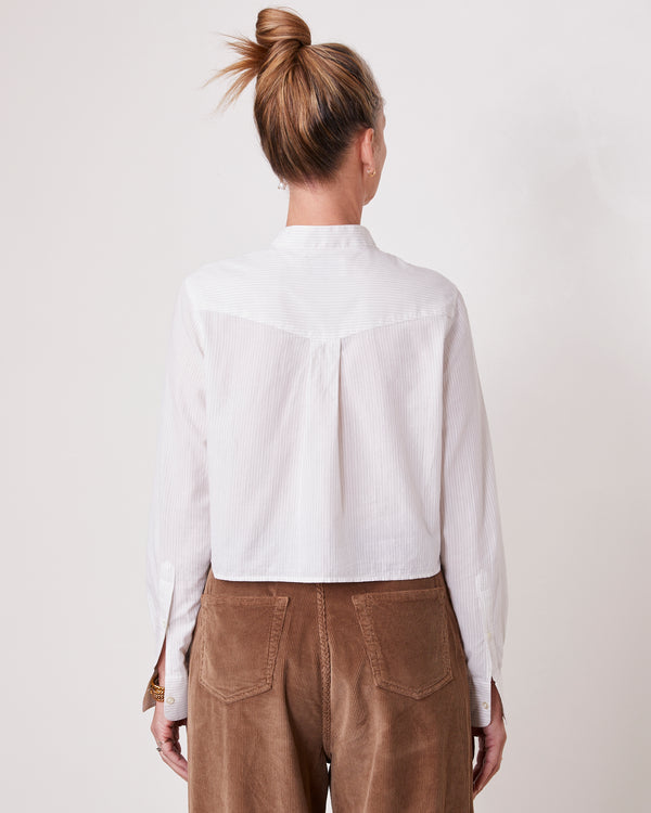 Officine Generale Chemise Cataleya Popeline De Coton WHITE/NAVYINK