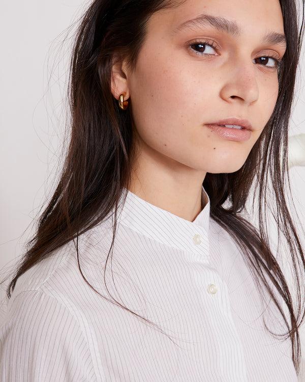 Officine Generale Chemise Cataleya Popeline De Coton WHITE/NAVYINK