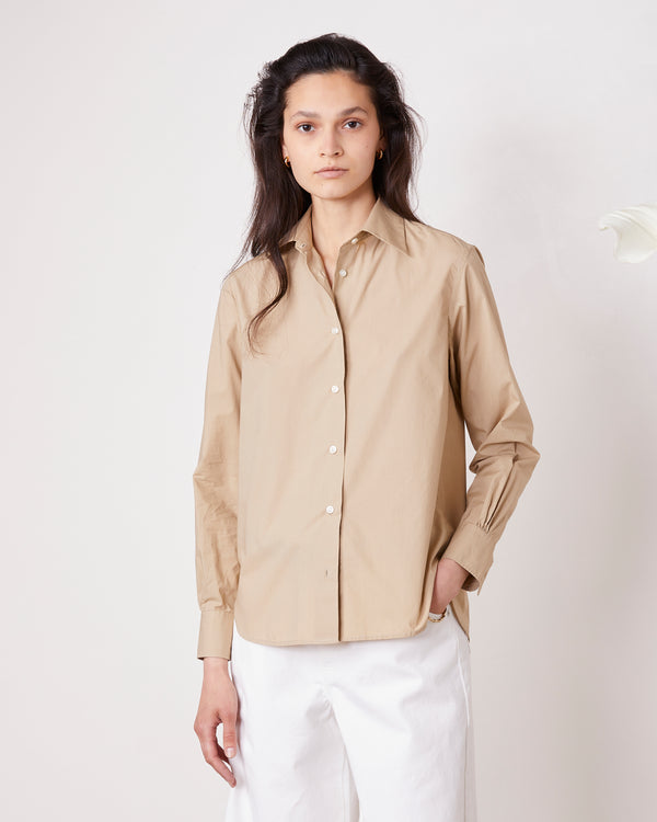 Officine Generale Chemise Ella Popeline De Coton KHAKI