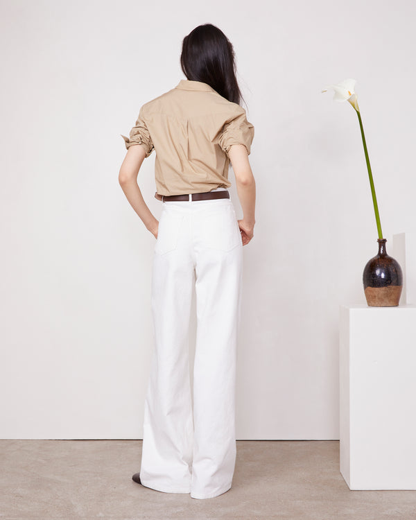 Officine Generale Chemise Ella Popeline De Coton KHAKI