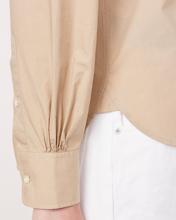 Officine Generale Chemise Ella Popeline De Coton KHAKI
