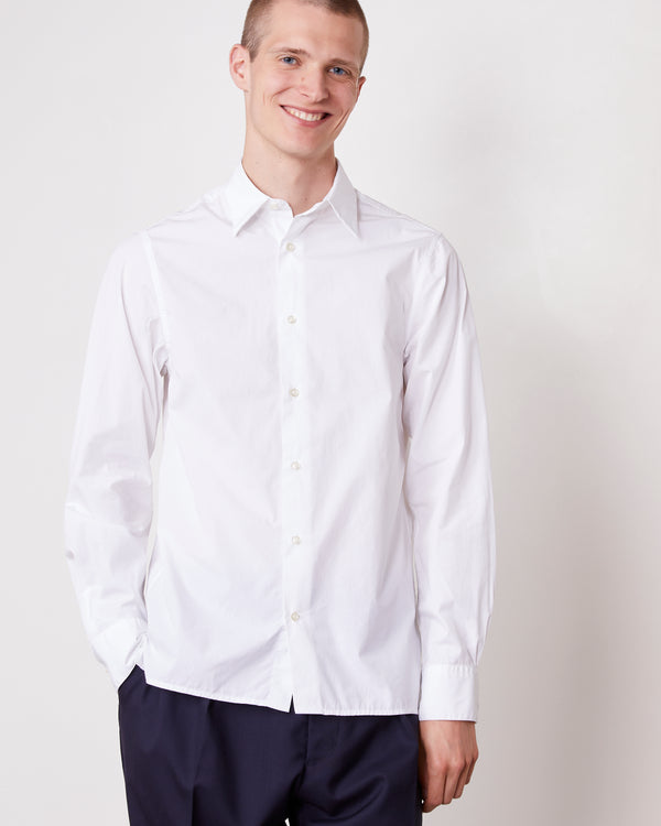 Officine Generale Chemise Eloi POPELINE DE COTON BLANC