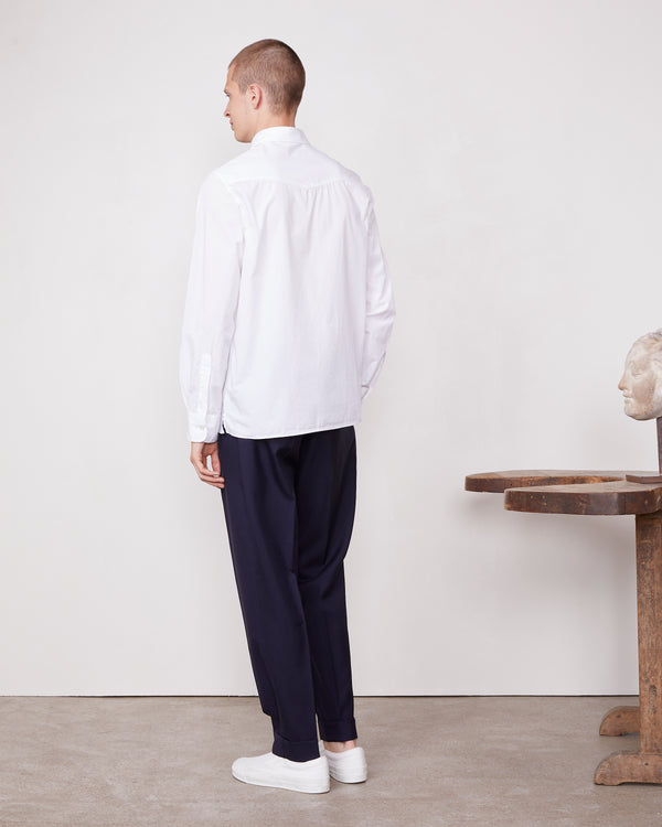 Officine Generale Chemise Eloi POPELINE DE COTON BLANC