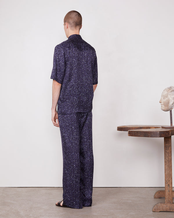 Officine Generale Chemise Eloi VISCOSE ITALIENNE NIGHT SKY/WHITE