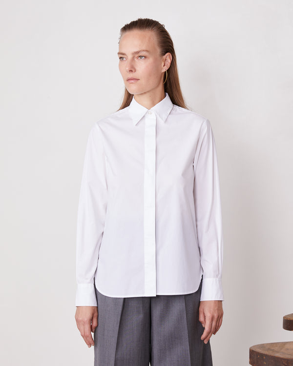 Officine Generale Chemise Faye Popeline De Coton BLANC