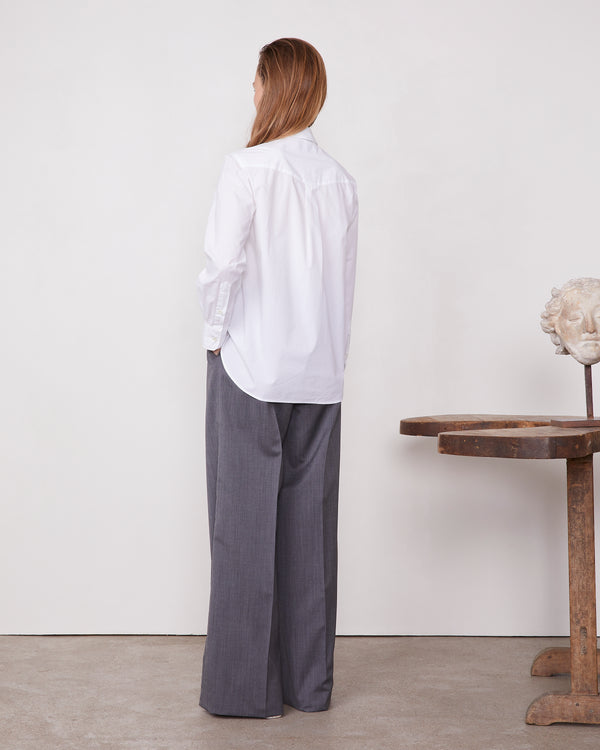 Officine Generale Chemise Faye Popeline De Coton BLANC