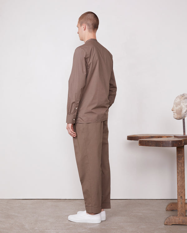 Officine Generale Chemise Gaston COTON ORGANIQUE TAUPE