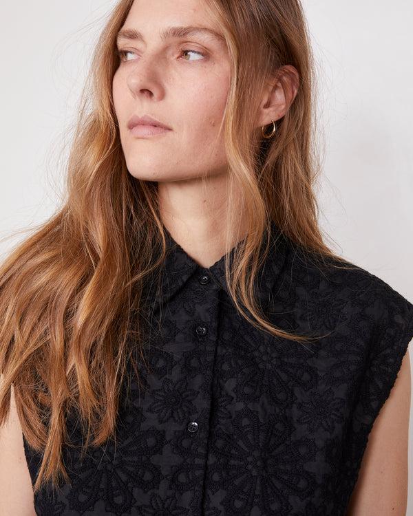 Officine Generale Chemise Iseult COTON JAPONAIS NOIR