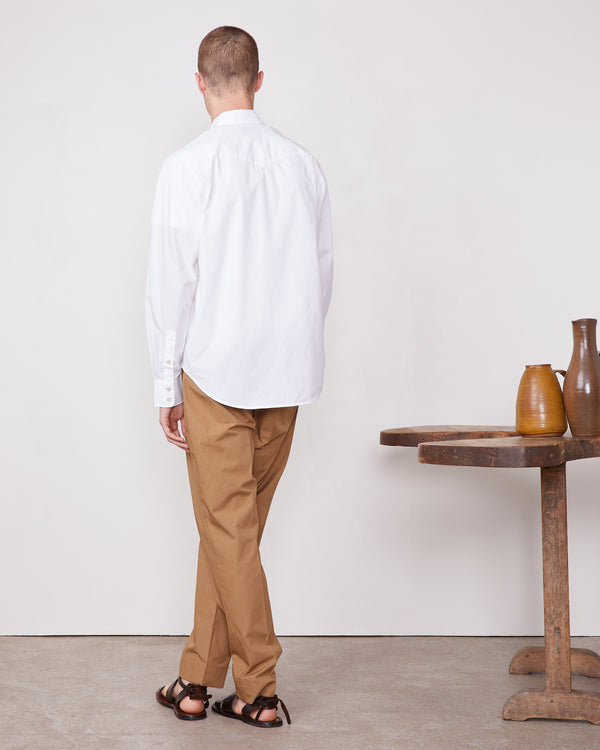 Officine Generale Chemise Maverick POPELINE DE COTON BLANC