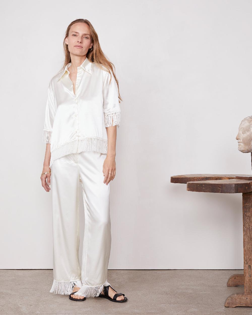 officine generale Chemise miley Viscose italienne ECRU