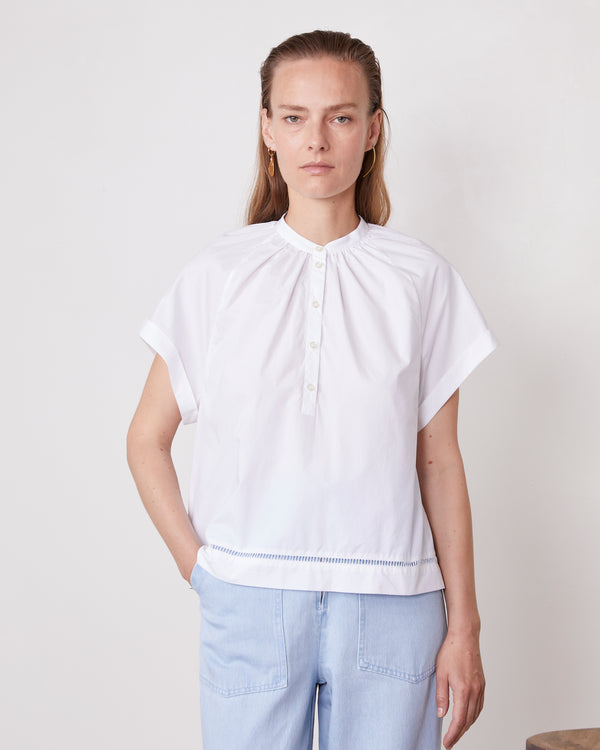 Officine Generale Chemise Nolwenn Popeline De Coton BLANC