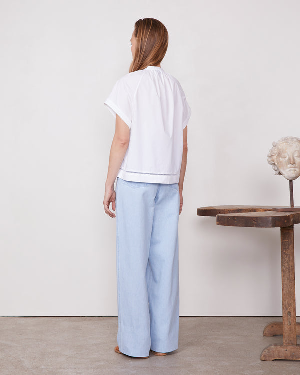 Officine Generale Chemise Nolwenn Popeline De Coton BLANC