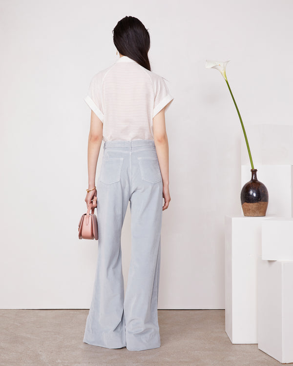 Officine Generale Chemise Palmyre Voile Texturé Rayé CREAM