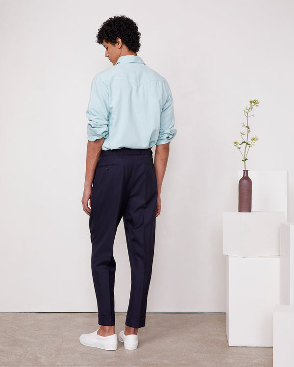 Officine Generale Chemise Younes Sergé De Coton Lyocell