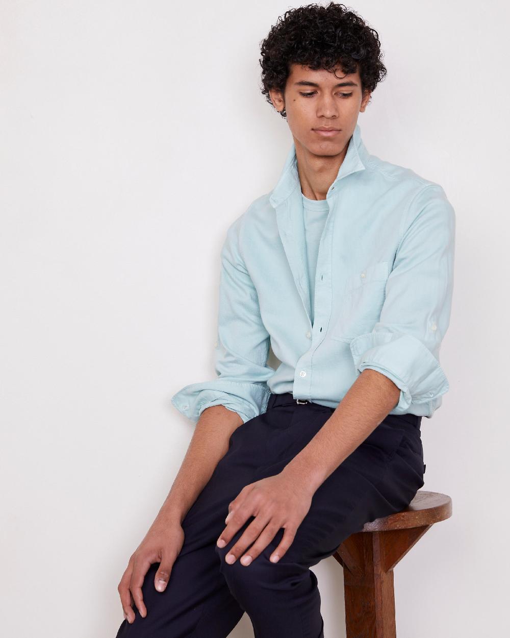 officine generale Chemise younes Sergé de coton lyocell