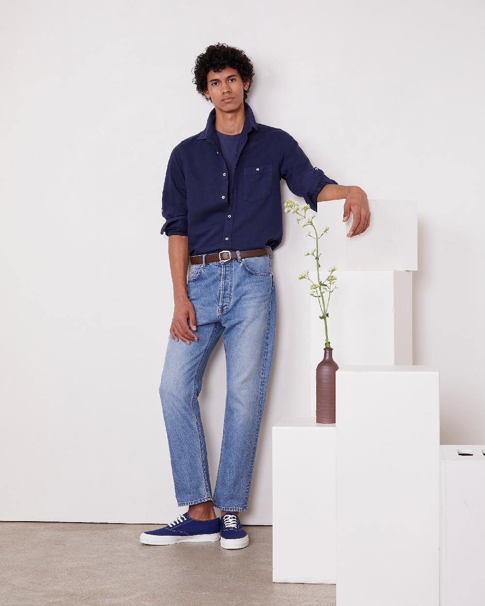 officine generale Chemise younes Sergé de coton lyocell