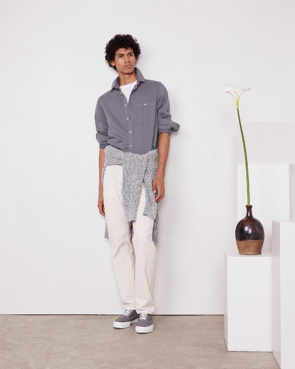 officine generale Chemise younes Sergé de coton lyocell