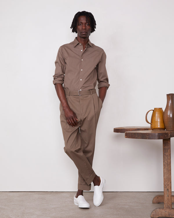 Officine Generale Chino Louis COTON ELASTHANE TAUPE