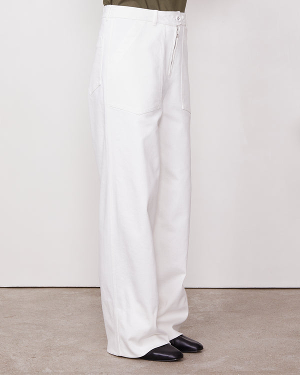 Officine Generale Chino Philippa TWILL DE COTON BLANC CASSE